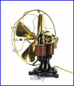 Professionally Restored Antique 1897 12 Western Electric Bipolar DC Brass Fan