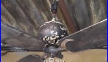 RARE 1910s Dayton Antique Art Deco Cast Iron DC Motor Ceiling Fan Wooden Blades