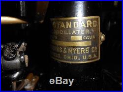 Rare Antique Brass Fan Robbins And Meyers The Standard Lollipop Fan