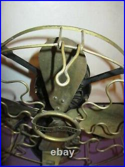 RARE! Antique 1909 Westinghouse Oscillating Brass VANE Electric Fan, unrestored