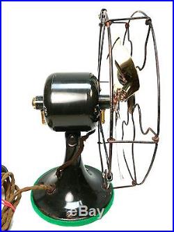 RARE Antique GE WHIZ 9 Brass Blade Vintage General Electric Fan Works