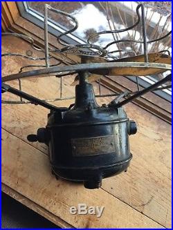 RARE Antique Westinghouse 12 Brass Blade Fan The Tank For Parts Or Repair NR