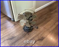 RARE EMERSON PANCAKE FAN 12 No. 12666 6BB/BC OSCILLATOR with ORNATE BASE TESTED