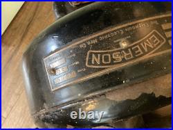 RARE EMERSON PANCAKE FAN 12 No. 12666 6BB/BC OSCILLATOR with ORNATE BASE TESTED