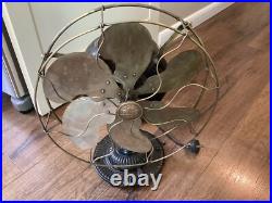 RARE EMERSON PANCAKE FAN 12 No. 12666 6BB/BC OSCILLATOR with ORNATE BASE TESTED