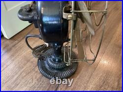 RARE EMERSON PANCAKE FAN 12 No. 12666 6BB/BC OSCILLATOR with ORNATE BASE TESTED