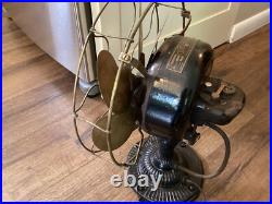 RARE EMERSON PANCAKE FAN 12 No. 12666 6BB/BC OSCILLATOR with ORNATE BASE TESTED