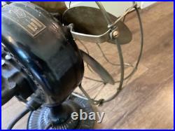 RARE EMERSON PANCAKE FAN 12 No. 12666 6BB/BC OSCILLATOR with ORNATE BASE TESTED