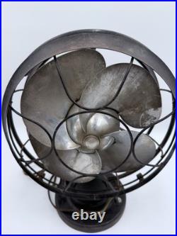 RARE Emerson Silver Swan Electric 4 Blade Oscillating Fan 10 Inch Working
