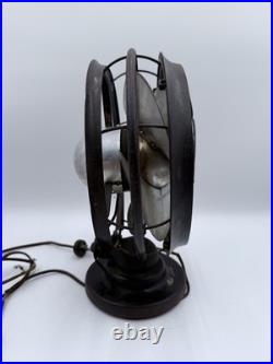 RARE Emerson Silver Swan Electric 4 Blade Oscillating Fan 10 Inch Working