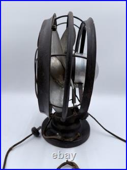 RARE Emerson Silver Swan Electric 4 Blade Oscillating Fan 10 Inch Working