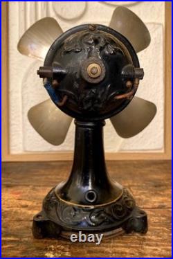 RARE Marelli DECOR Antique Electric Fan Ornate Decorated Body Fan