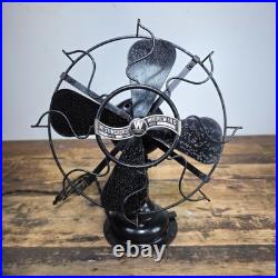 RARE Westinghouse 98926 B Whirlwind Fan Black S-Cage Antique 1910s 8 WORKS