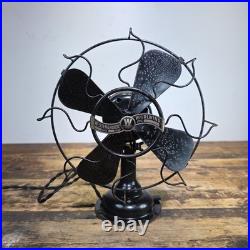 RARE Westinghouse 98926 B Whirlwind Fan Black S-Cage Antique 1910s 8 WORKS