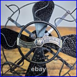 RARE Westinghouse 98926 B Whirlwind Fan Black S-Cage Antique 1910s 8 WORKS