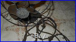 RARE antique 8 EMERSON 1500 Brass FAN Ribbed Cast Iron Base single speed