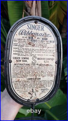 RESTORED Antique Vintage Electric Fan Singer Ribbonaire Working 1930s 1940s