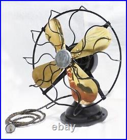 RESTORED World War I 1917 Westinghouse Electric Fan 4 Brass Blades BEAUTIFUL