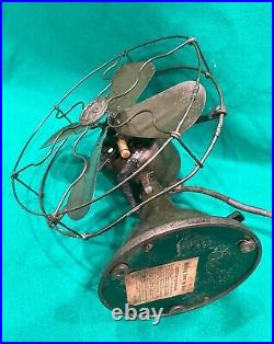 Rare 1916 9 General Electric 174940 Type AR Form S1 Stationary Fan Two Speeds
