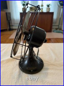 Rare 1927 Antique GE Whiz 236327 Desk Table Fan Brass Blades Industrial Working