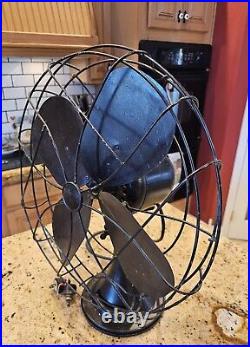 Rare 1950s 17 Emerson 79648-AT Electric Desk Fan Oscillating 3 Speed WORKS