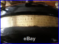 Rare Antique 1890 General Electric Pancake Fan Brass Blades