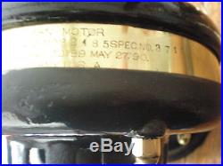Rare Antique 1890 General Electric Pancake Fan Brass Blades