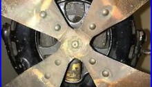 Rare Antique 1906 GE PANCAKE Fan Brass Blades/WO CAGE NO RESERVE #232102