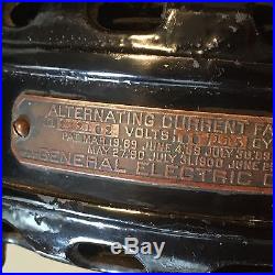 Rare Antique 1906 GE PANCAKE Fan Brass Blades/WO CAGE NO RESERVE #232102
