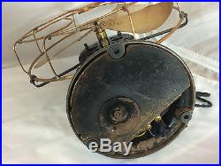Rare Antique 1907 GE Pancake 16 5-Speed Brass Blade Fan Serial # 297662 VG cond
