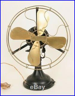 Rare Antique Brass Century Oscillating Electric Fan Type S3 Model 15