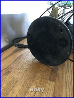 Rare Antique Century 3 Speed Electric Current Fan 4 Brass Bladed 11 1/4 1914
