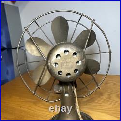 Rare Antique Diehl Fan Brass Blades Oscillating Working 10 Vtg Model E 29711