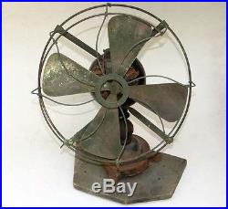 Rare Antique Electric Fan JANDUS ELECTRIC Ball Motor Tab Foot 19thc