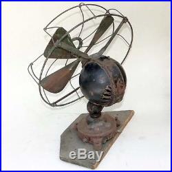 Rare Antique Electric Fan JANDUS ELECTRIC Ball Motor Tab Foot 19thc