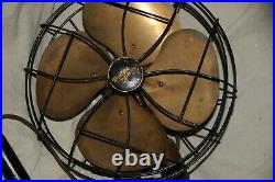 Rare Antique Fan Vintage Emerson Brass Fan 6250 Art Deco Mic Stand DECO 1940s