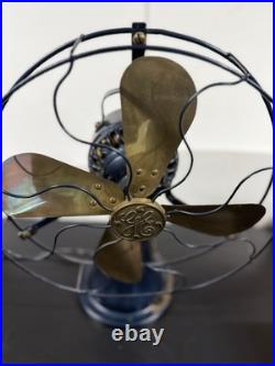 Rare Antique GE Coin Operated Prepayment Fan Brass Blade General Electric Fan