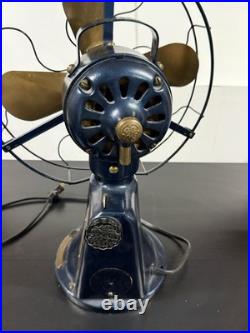 Rare Antique GE Coin Operated Prepayment Fan Brass Blade General Electric Fan