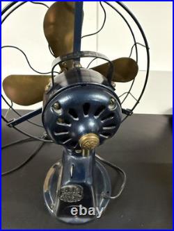 Rare Antique GE Coin Operated Prepayment Fan Brass Blade General Electric Fan
