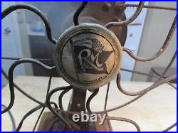 Rare Antique Robbin's Myers Wall Mount electric Fan, Working