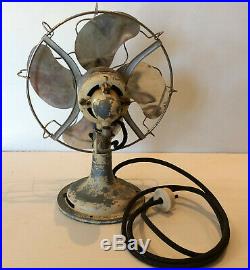 Rare Antique Vintage Limit Table Fan Made In England Model No. J8 55