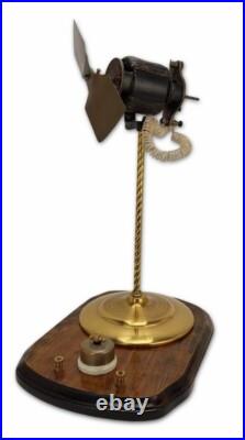 Rare Antique c 1880 Electro Dynamic Co. Brass Electric Fan Motor Bipolar