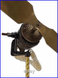Rare Antique c 1880 Electro Dynamic Co. Brass Electric Fan Motor Bipolar