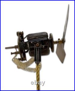 Rare Antique c 1880 Electro Dynamic Co. Brass Electric Fan Motor Bipolar