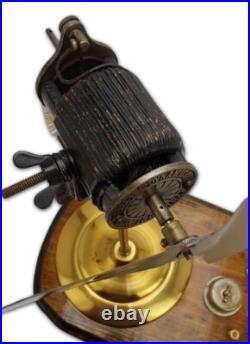 Rare Antique c 1880 Electro Dynamic Co. Brass Electric Fan Motor Bipolar