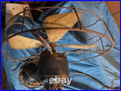 Rare Dayton Antique Fan Four Bladed 16 Brass Blades Runs Three Speeds