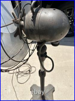 Rare EMERSON ELECTRIC Pedestal Floor Fan 77648-SJ 3 Speed, Oscillating ART DECO