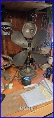 Rare Hard To Find Antique DIEHL Black 17 Electric Fan USA Works