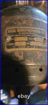 Rare Hard To Find Antique DIEHL Black 17 Electric Fan USA Works