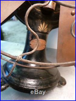 Rare Signed Antique 19thC Sprague Electric Co. Fan / Brass /Cast Iron /Original